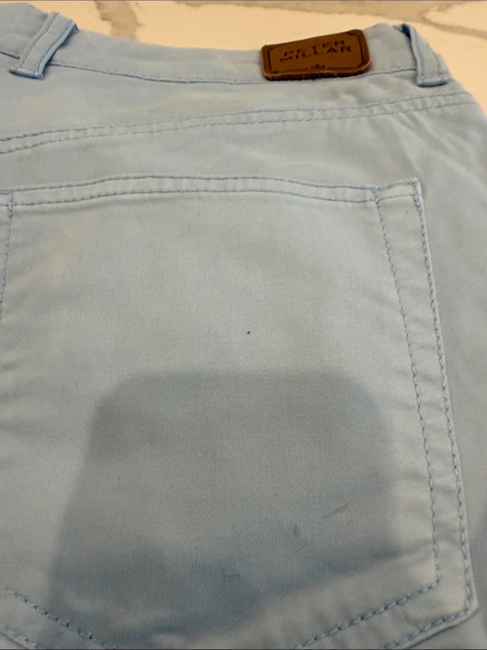 Peter Millar Light Blue Mens Straight Jeans